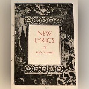 NEW LYRICS by Sarah Lockwood Limited 1st Edition~Poetry